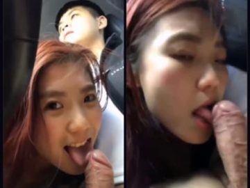 Đang chạy xe mà em cứ thò đầu qua bú cặc